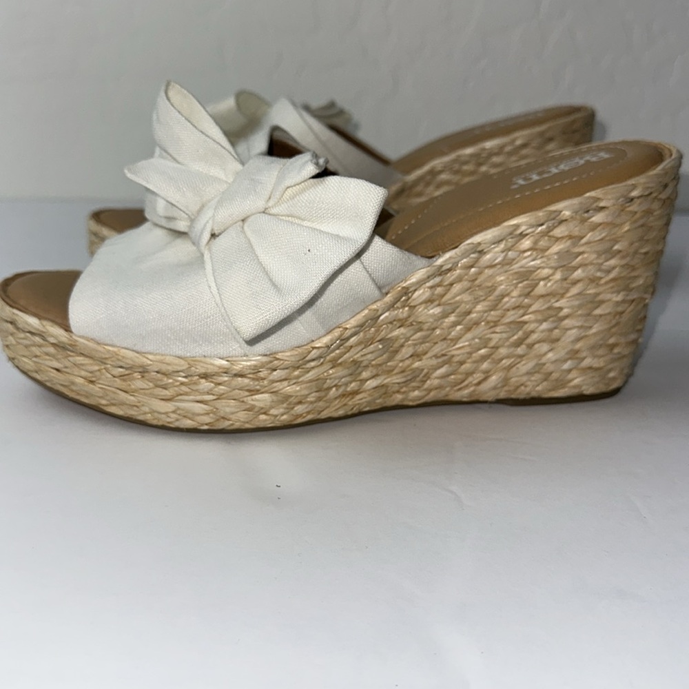 BORN Adalia Knit Bow Platform Wedge Slides - Picture 5 of 11